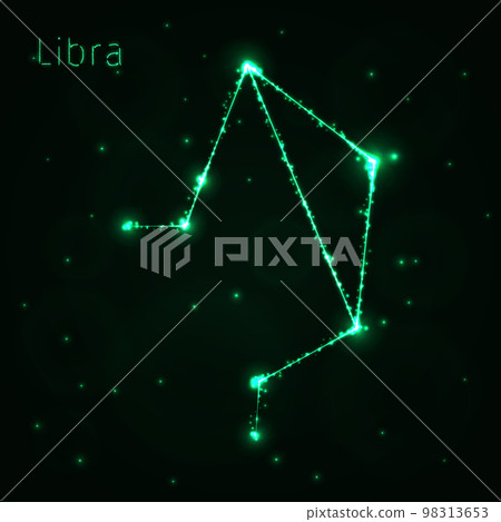 Libra silhouette of lights 98313653