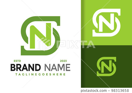 Letter SN or NS Leaf Logo Logos Design Element Stock Vector Illustration Template 98313658