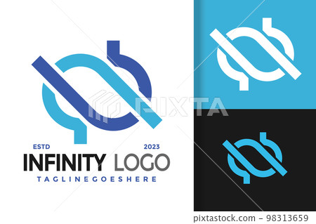 Letter N Infinity Logo Logos Design Element Stock Vector Illustration Template 98313659