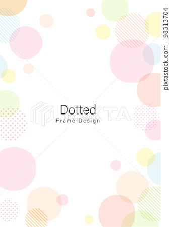 Hand-painted spring color abstract frame design 98313704