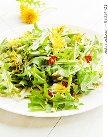 Fresh Dandelion salad Fresh Dandelion salad 98314421