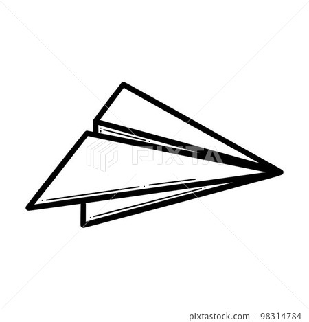 Paper plane doodle line vector icon. Paper plane doodle line vector icon. 98314784