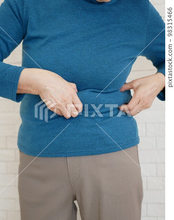 患有肥胖症的老年婦女 98315466