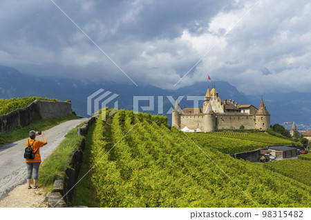 Castle Chateau d'Aigle in canton Vaud, Switzerland 98315482