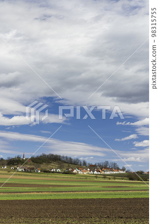 Traditional wine cellars with vineyard in Galgenberg near Wildendurnbach, Lower Austria, Austria 98315755