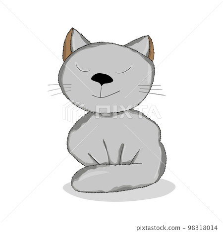 Cute cats, isolated funny characters. Flat vector illustration for banner, card, postcard, wallpaper, poster. Domestic animal lifestyle. Comic kitten Cute cats, isolated funny characters. Flat vector illustration for banner, card, postcard, wallpaper, poster. Domestic animal lifestyle. Comic kitten 98318014