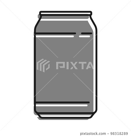 Linear icon, aluminum can for soft drinks. Storing cocktails and soda in jar. Simple black and white vector isolated on white background Linear icon, aluminum can for soft drinks. Storing cocktails and soda in jar. Simple black and white vector isolated on white background 98318289