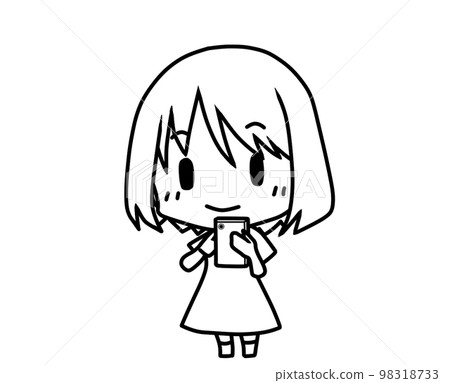 操作智能手機的一個少婦 98318733