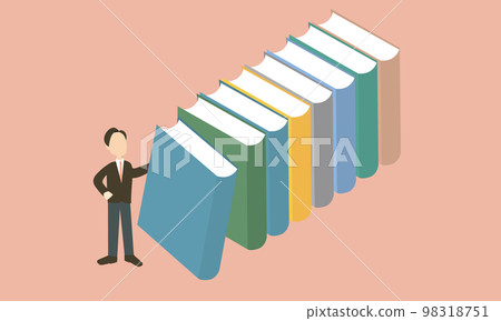 商人/學生選擇必要書籍的插圖 商人/學生選擇必要書籍的插圖 98318751