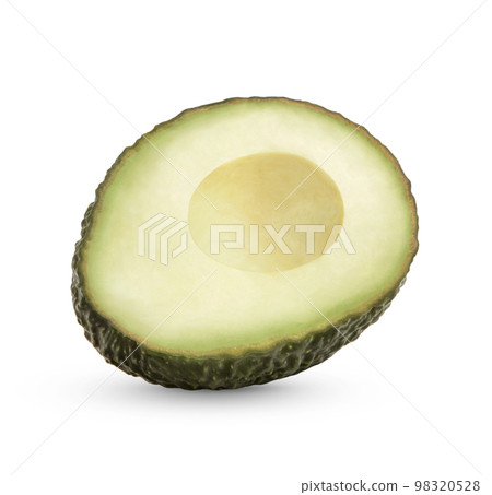 Half avocado isolated on white background 98320528