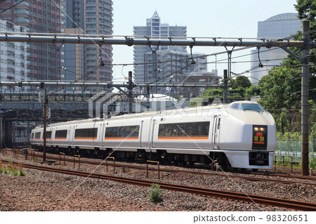 Limited Express Kusatsu (651 series train) passing through Kawaguchi Station Limited Express Kusatsu (651 series train) passing through Kawaguchi Station 98320651
