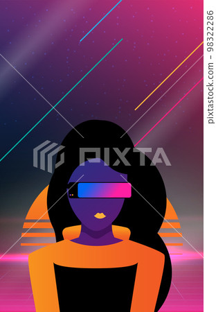 Retro future, 80s style Sci-Fi Background. Retro future, 80s style Sci-Fi Background. 98322286