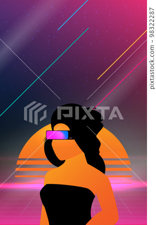 Retro future, 80s style Sci-Fi Background. Retro future, 80s style Sci-Fi Background. 98322287