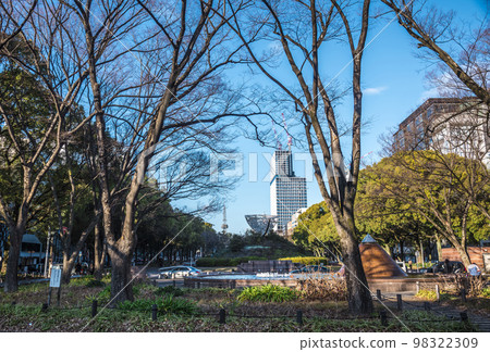 《Aichi Prefecture》Nagoya Cityscape Eikuya Odori Park Chunichi Building under construction 《Aichi Prefecture》Nagoya Cityscape Eikuya Odori Park Chunichi Building under construction 98322309