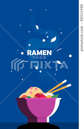 Flat noodle ramen graphic vector illustration Flat noodle ramen graphic vector illustration 98322498