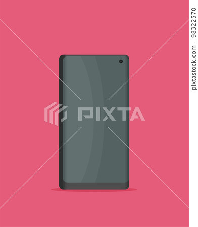 Vector flat icon of phone with keypad and display. Vector flat icon of phone with keypad and display. 98322570