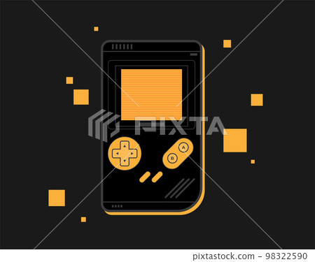 Mobile video console vector illustration. Video game console portable. Creative switch console. 98322590