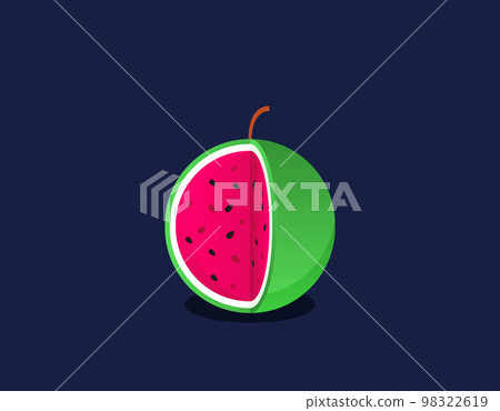 Water melon bitten piece cartoon vector illustration Water melon bitten piece cartoon vector illustration 98322619