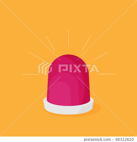 Police or ambulance red flasher siren icon. 98322620