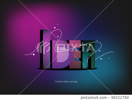 Idea text . Creative idea concept.Vector illustration template design 98322780