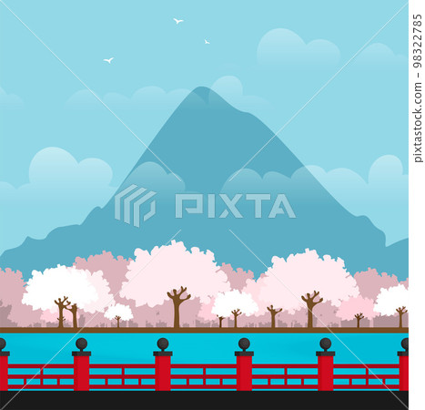 Flat design landscape of Japan illustration vector Flat design landscape of Japan illustration vector 98322785