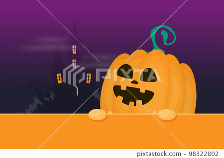 Halloween background flat design vector Halloween background flat design vector 98322802