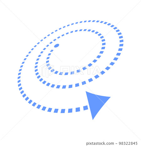 Spiral Arrow Design Element. Abstract Blue Swirl Icon. 98322845