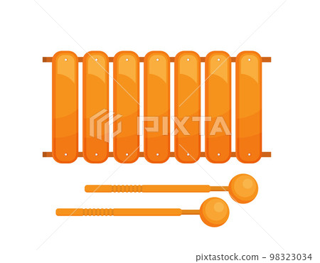 Flat vector Colorful xylophone toy 98323034