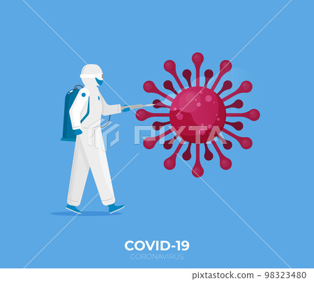 Coronavirus COVID-19 virus. Flat Design Graphic, vector 98323480
