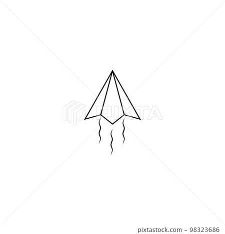 Paper plane icon 98323686