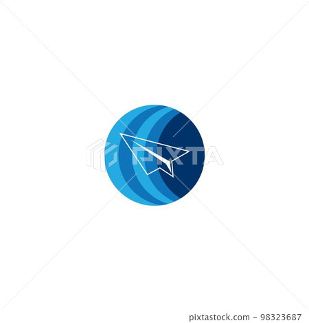 Paper plane icon 98323687