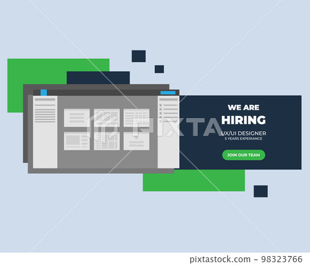 Business hiring and recruiting concept. Flat vector illustration. 98323766