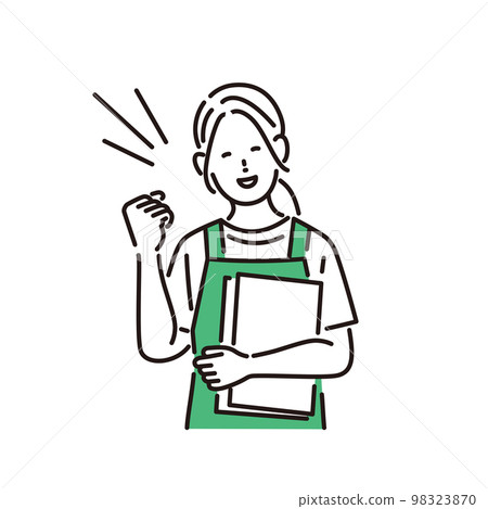 Nursing care image: Cheerful nursing staff wearing aprons 98323870