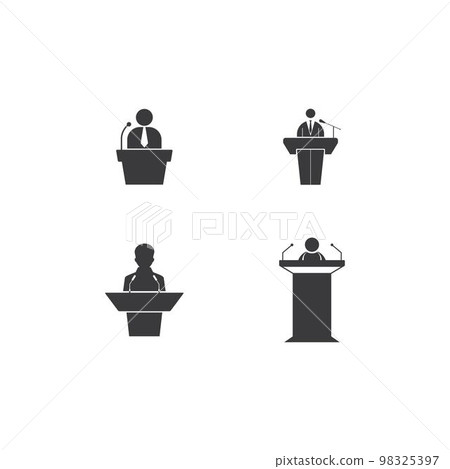 Public speaker icon 98325397