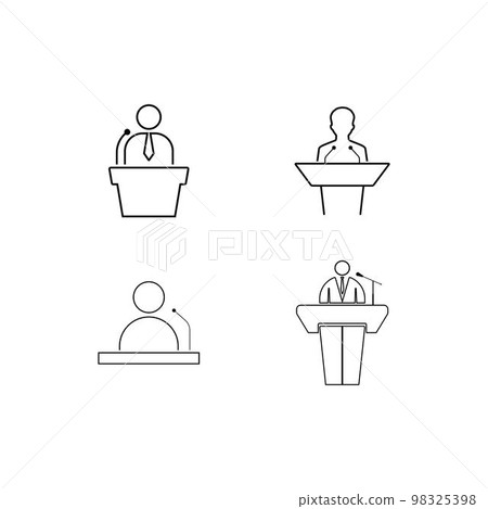 Public speaker icon Public speaker icon 98325398