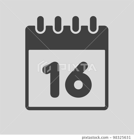 Icon page calendar day - number 16 98325631