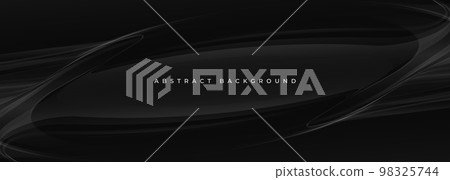 Elegant luxury abstract wide black background with abstract frame, lines and ribbons. Elegant luxury abstract wide black background with abstract frame, lines and ribbons. 98325744