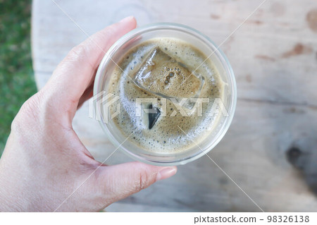 kombucha, iced tea or  iced matcha or matcha green tea 98326138