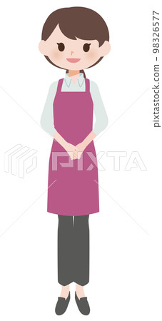 Woman in an apron, natural body Woman in an apron, natural body 98326577