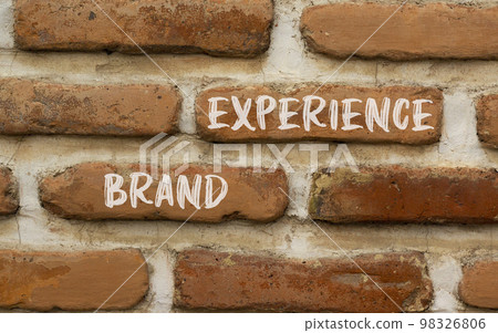 Brand experience symbol. Concept words Brand experience on brown brick wall. Beautiful brown brick wall background. Business branding and brand experience concept. Copy space. Brand experience symbol. Concept words Brand experience on brown brick wall. Beautiful brown brick wall background. Business branding and brand experience concept. Copy space. 98326806