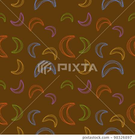Seamless pattern design shape abstract doodle background illustration for digital and print 98326897