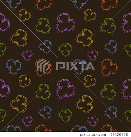 Seamless pattern design shape abstract doodle background illustration for digital and print 98326898