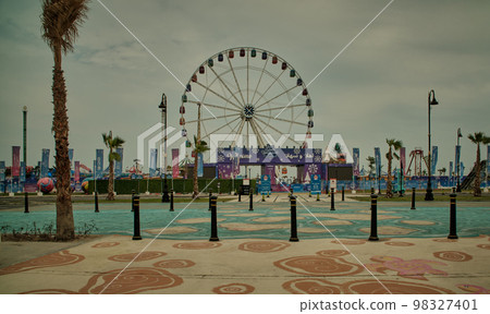 Lusail Winter Wonderland  outdoor amusement park in Al Maha island . Lusail, Qatar day light view 98327401