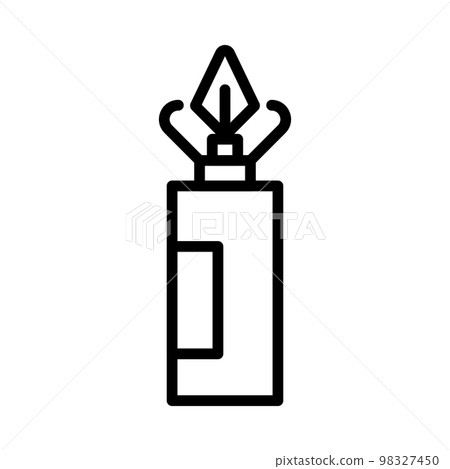 Gas baloon line icon isolated on white background. Black flat thin icon on modern outline style. Linear symbol and editable stroke. Simple and pixel perfect stroke vector illustration 98327450