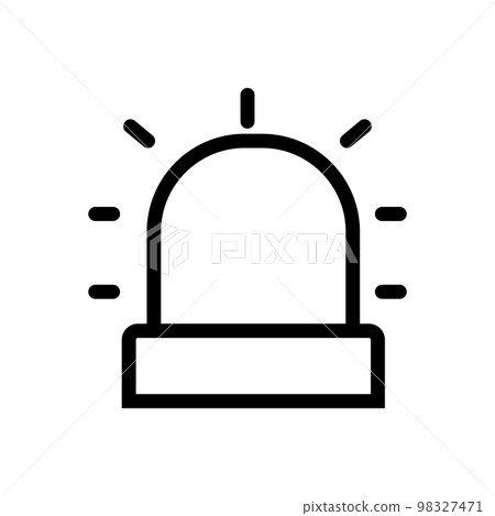 Siren line icon isolated on white background. Black flat thin icon on modern outline style. Linear symbol and editable stroke. Simple and pixel perfect stroke vector illustration. Siren line icon isolated on white background. Black flat thin icon on modern outline style. Linear symbol and editable stroke. Simple and pixel perfect stroke vector illustration. 98327471