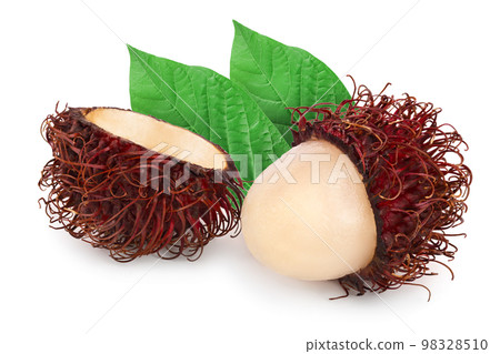 rambutan isolated on white background. Tropical fruit. Nephelium lappaceum 98328510