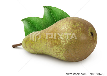 Green conference pear isolated on white background with full depth of field Green conference pear isolated on white background with full depth of field 98328670