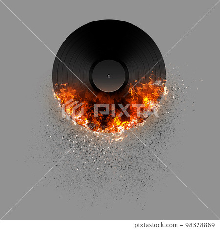 Burning LP record 98328869