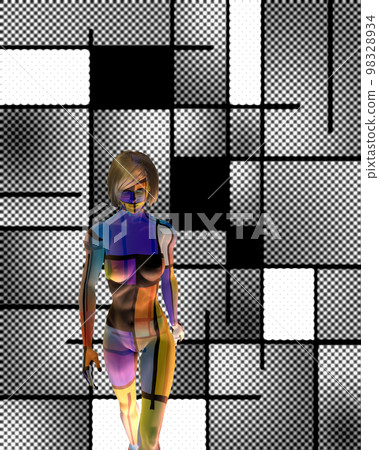 3D woman's model in art space 98328934