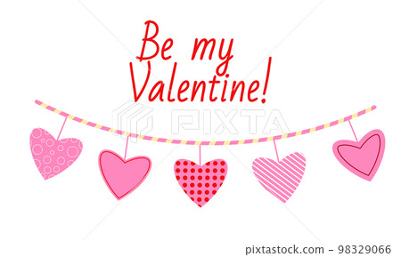 Valentine s day bunting with hearts. Wedding garland set. 98329066
